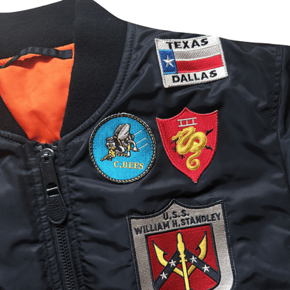 Avirex Top Gun MA1 Flight Bomber Jacket Far East Cruise Gavelston - XL | XL, Black