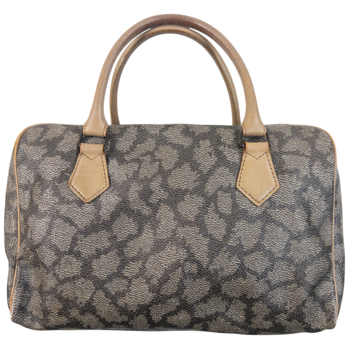 Vintage 80s YSL Yves Saint Laurent Pattern Leather Handbag | O/S, Brown