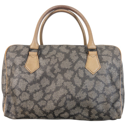 Vintage 80s YSL Yves Saint Laurent Pattern Leather Handbag | O/S, Brown