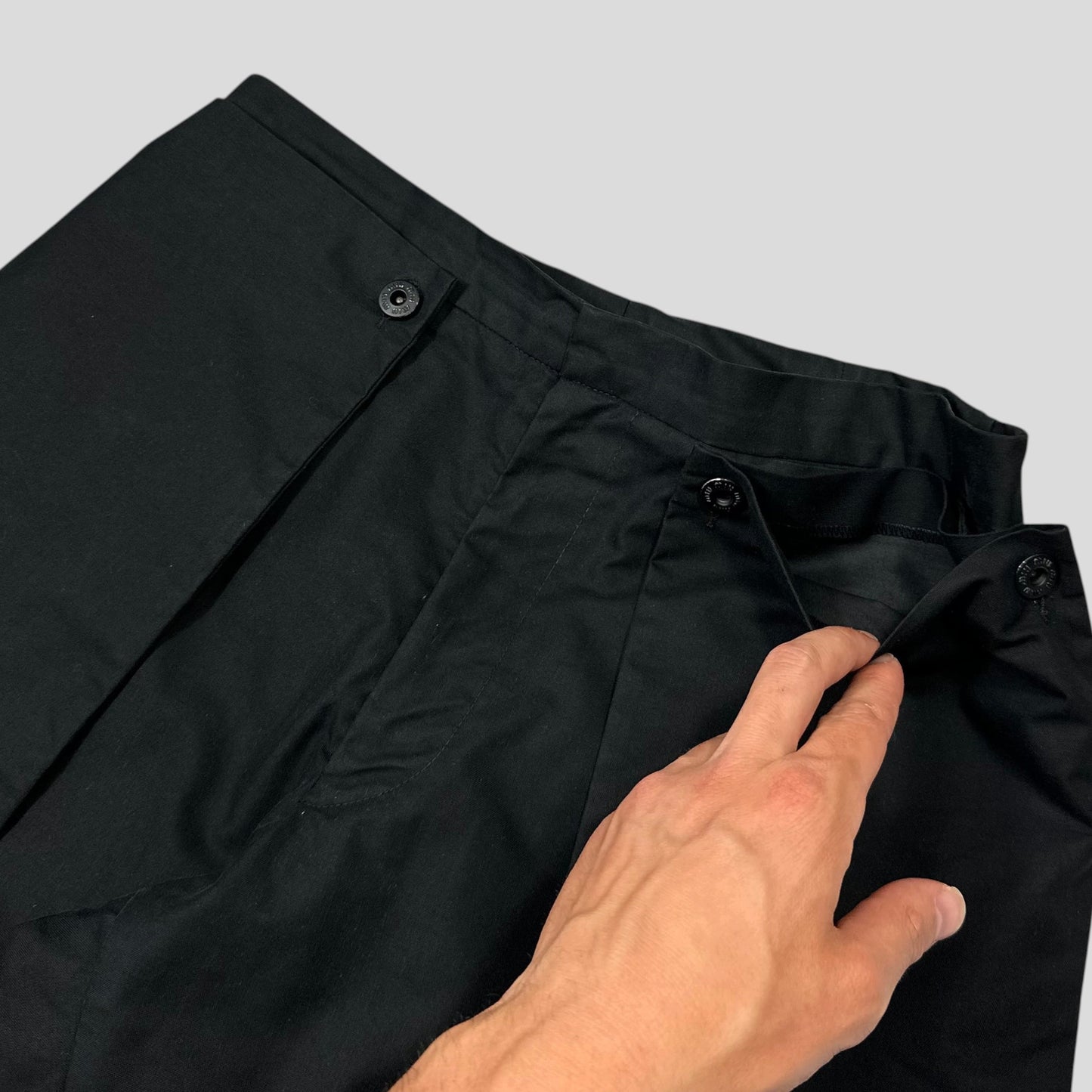 Miu Miu 1999 Modular Hip Pocket Co-nylon Carpenter Trousers - M/L | Default Title, Black