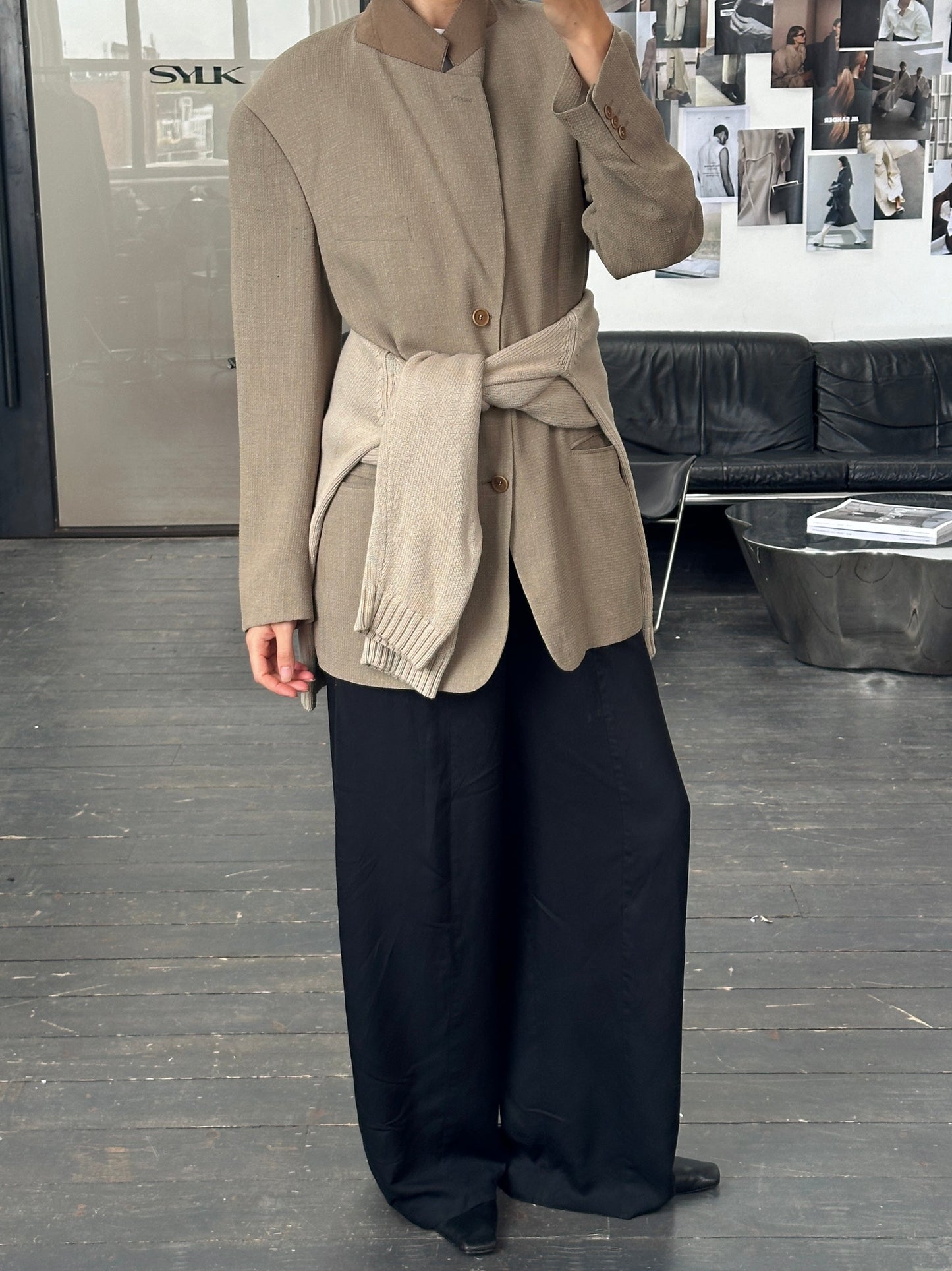 Giorgio Armani Le Collezioni 1990s Wool Woven Blazer - 40R/L