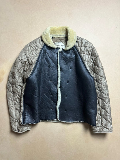 A/W 1989 Sage Green Raso Gommato Dual Layer Bomber
