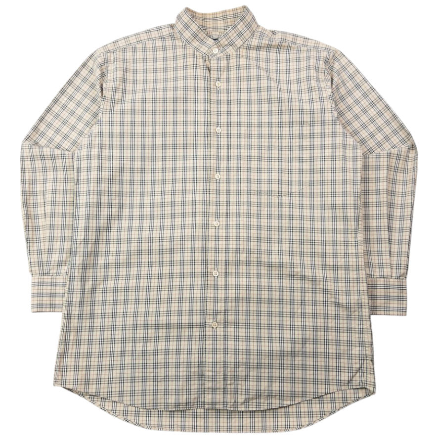 Vintage Burberry Nova Check Long Sleeve Button Up Shirt Size S | Small, Beige