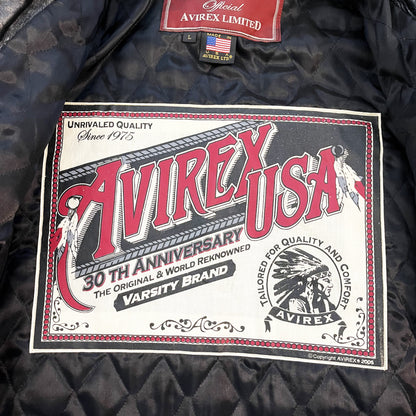 Avirex 30th Anniversary Leather Varsity Jacket - L