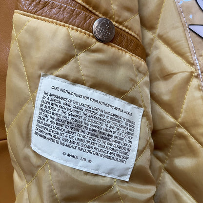 Avirex 'Nitro Run' Leather Varsity Jacket - M