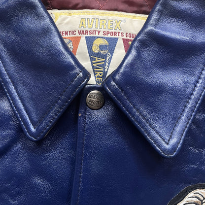Avirex 'Speed Tiger' Leather Varsity Jacket - XXL
