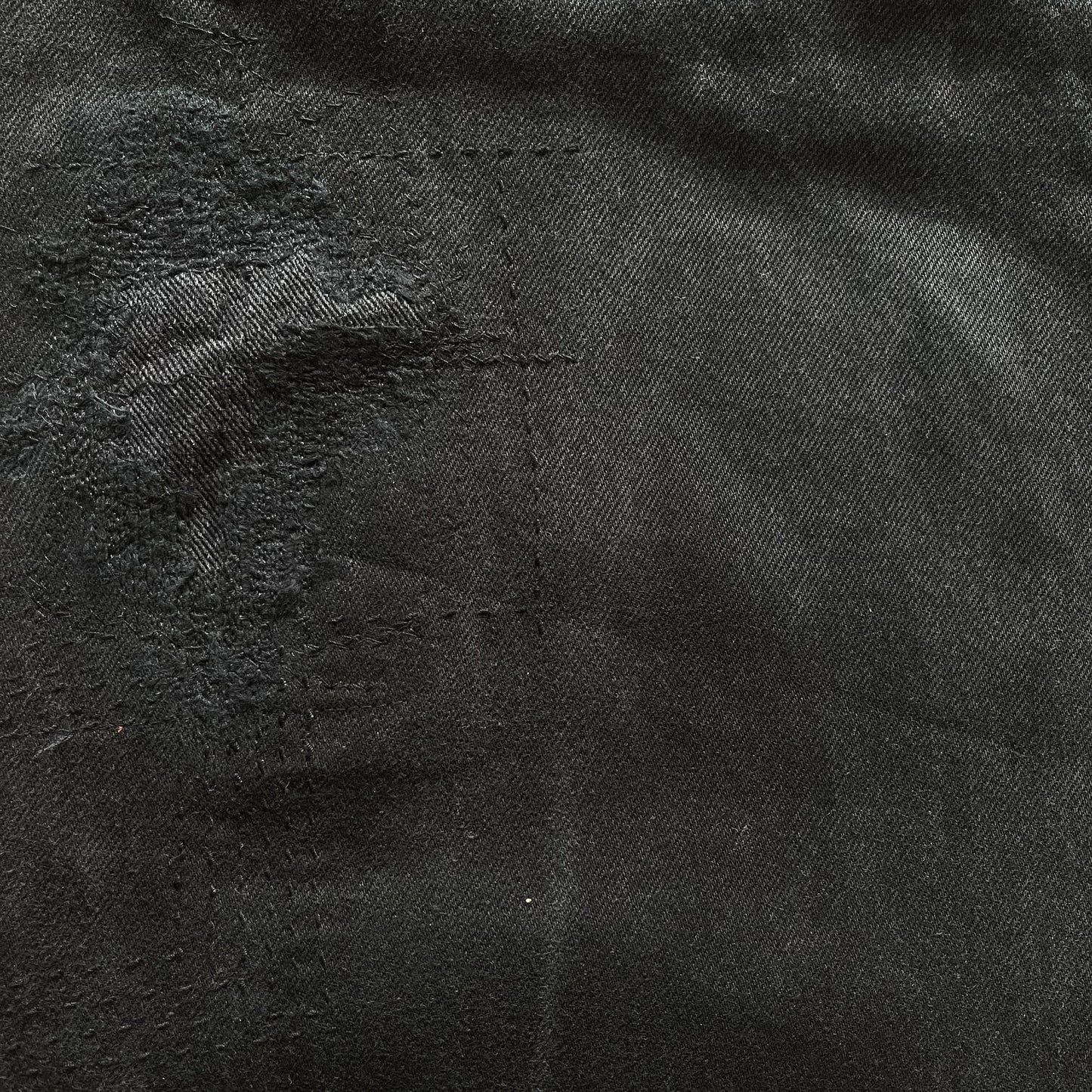 Boro Sashiko Black Distressed Jeans - W38"