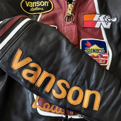 Vanson Leathers 'One Star' Motorcycle Racing Jacket - M