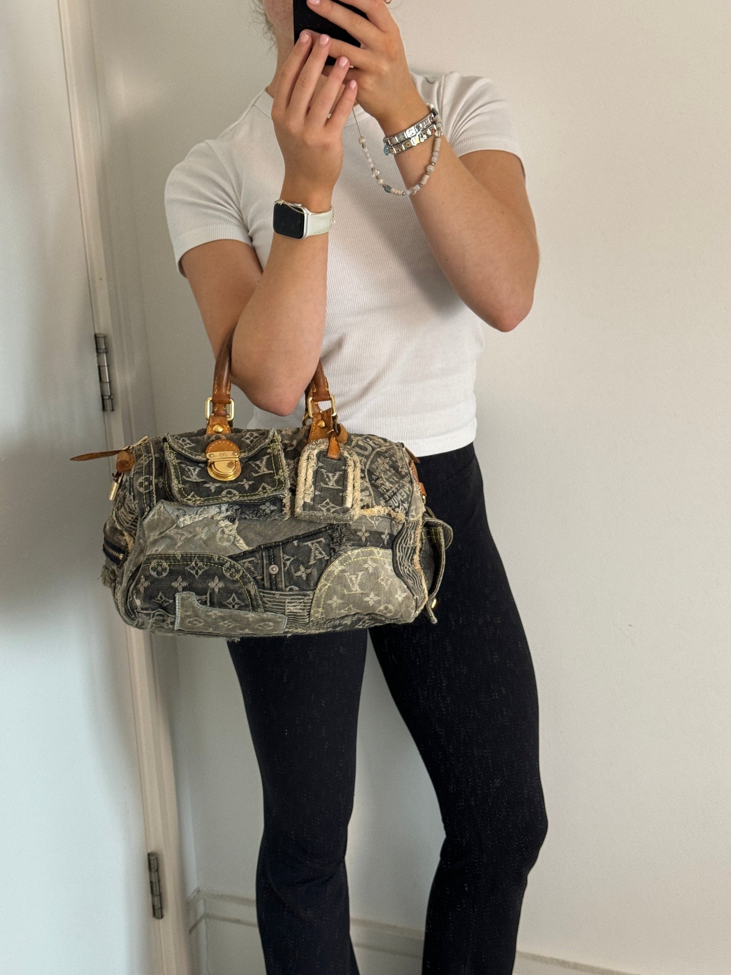 RARE 2007 Louis Vuitton Patchwork Denim Speedy 30 Handbag | O/S, Multicoloured