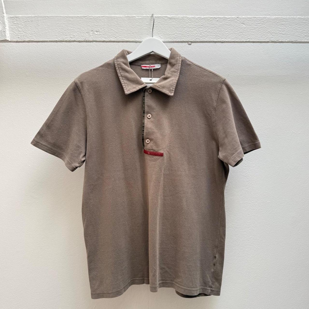 00’s Prada Sport Logo Polo Shirt in brown (M) | Medium, Brown