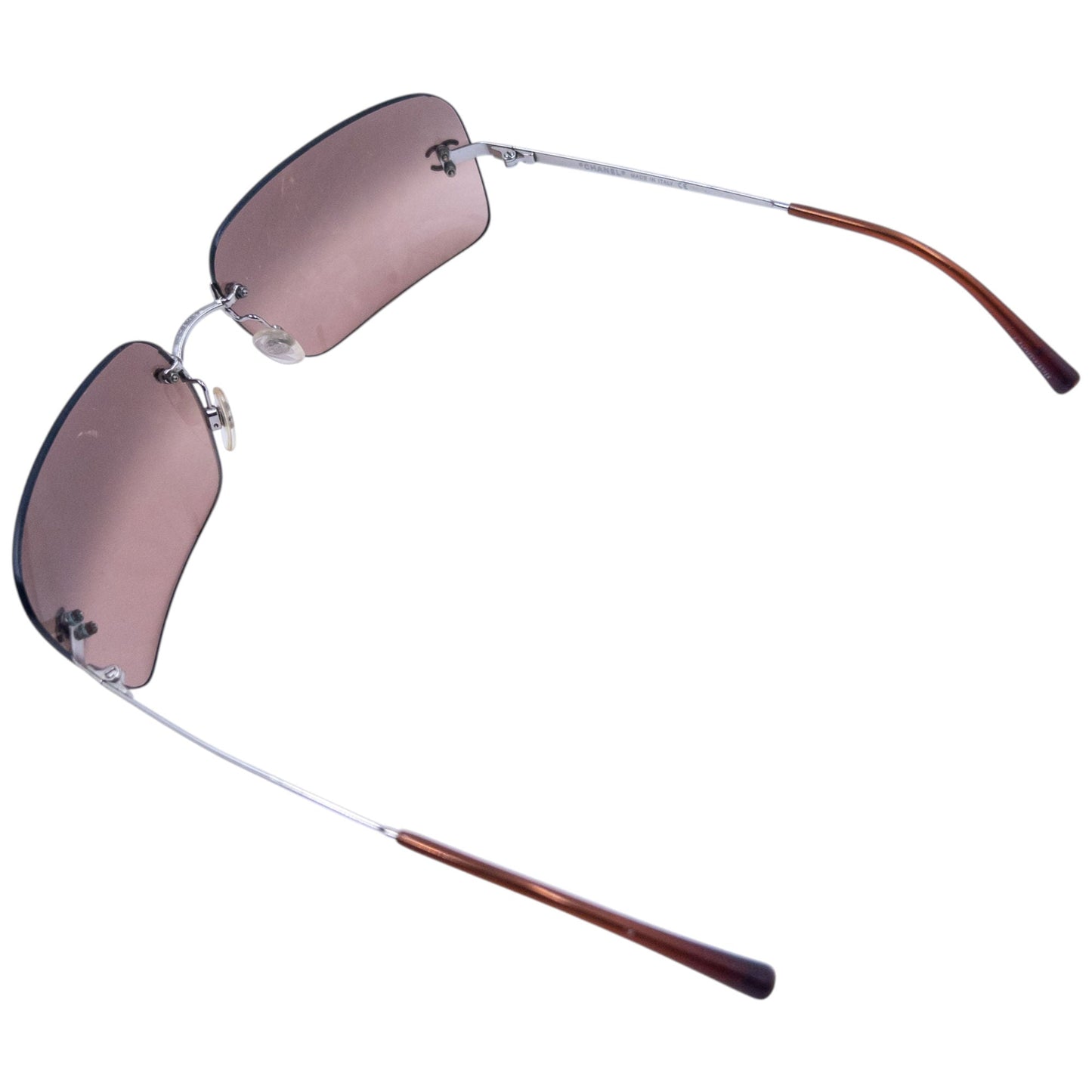 Vintage 2000s Chanel Rimless Sunglasses | O/S, Brown