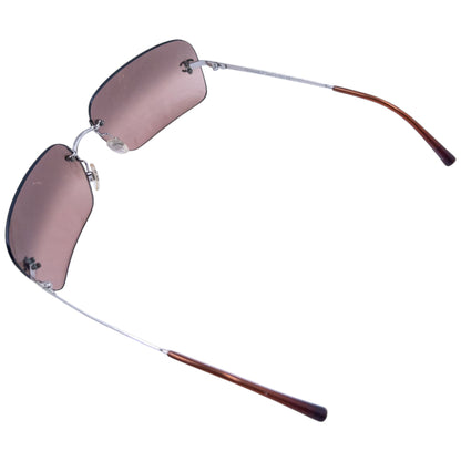 Vintage 2000s Chanel Rimless Sunglasses | O/S, Brown
