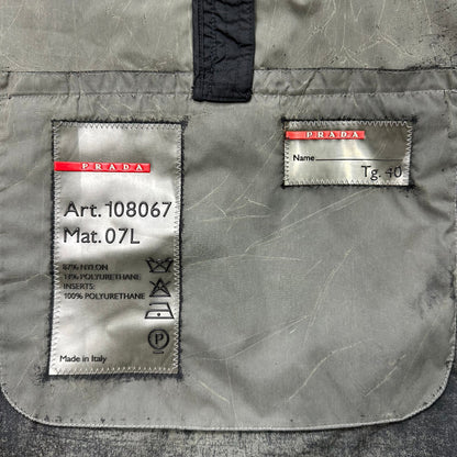 Prada Sport SS99 Latex Pocket Nylon Pullover Jacket - IT40 | Default Title, Black