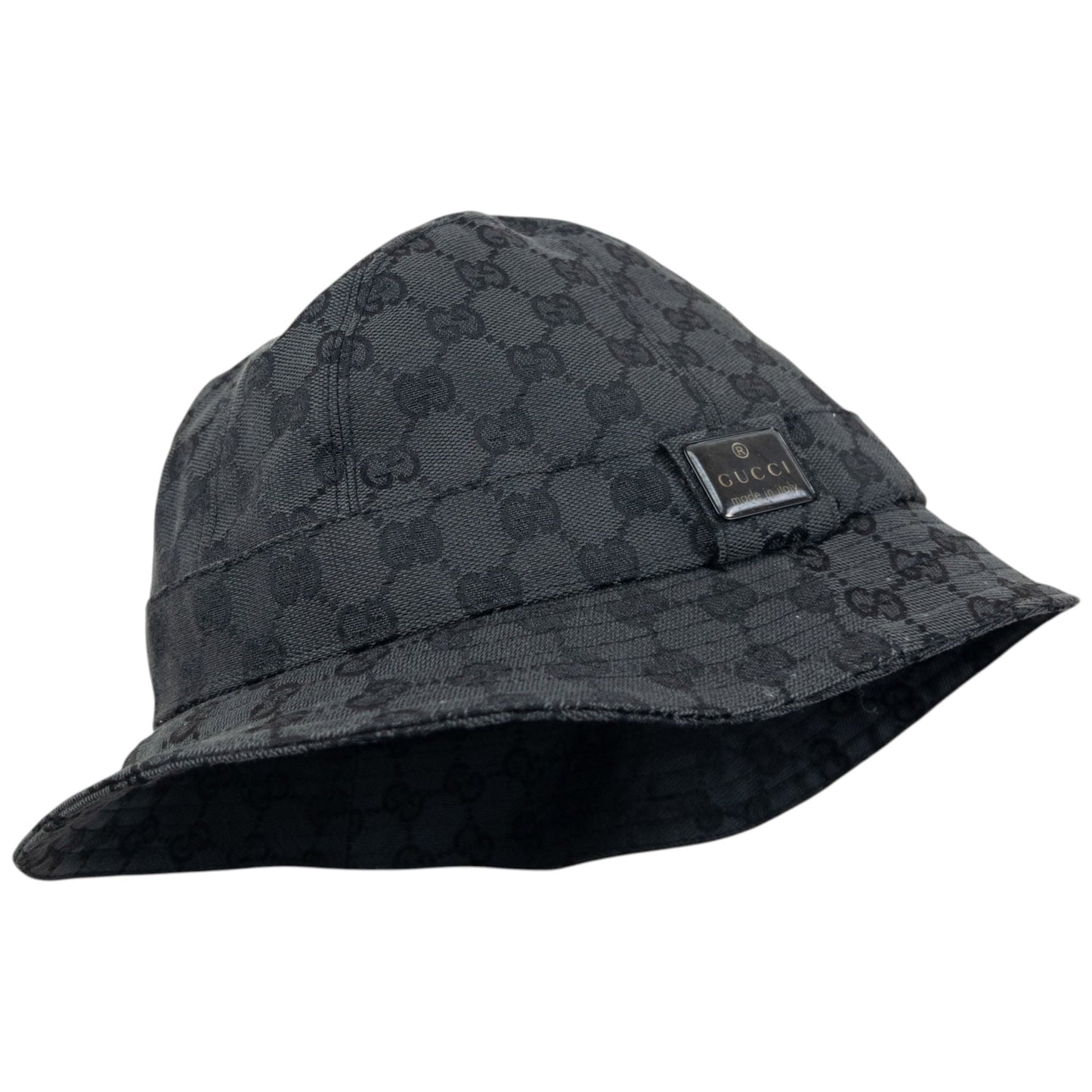 Vintage 2000s Gucci Monogram Bucket Hat Size L | O/S, Grey