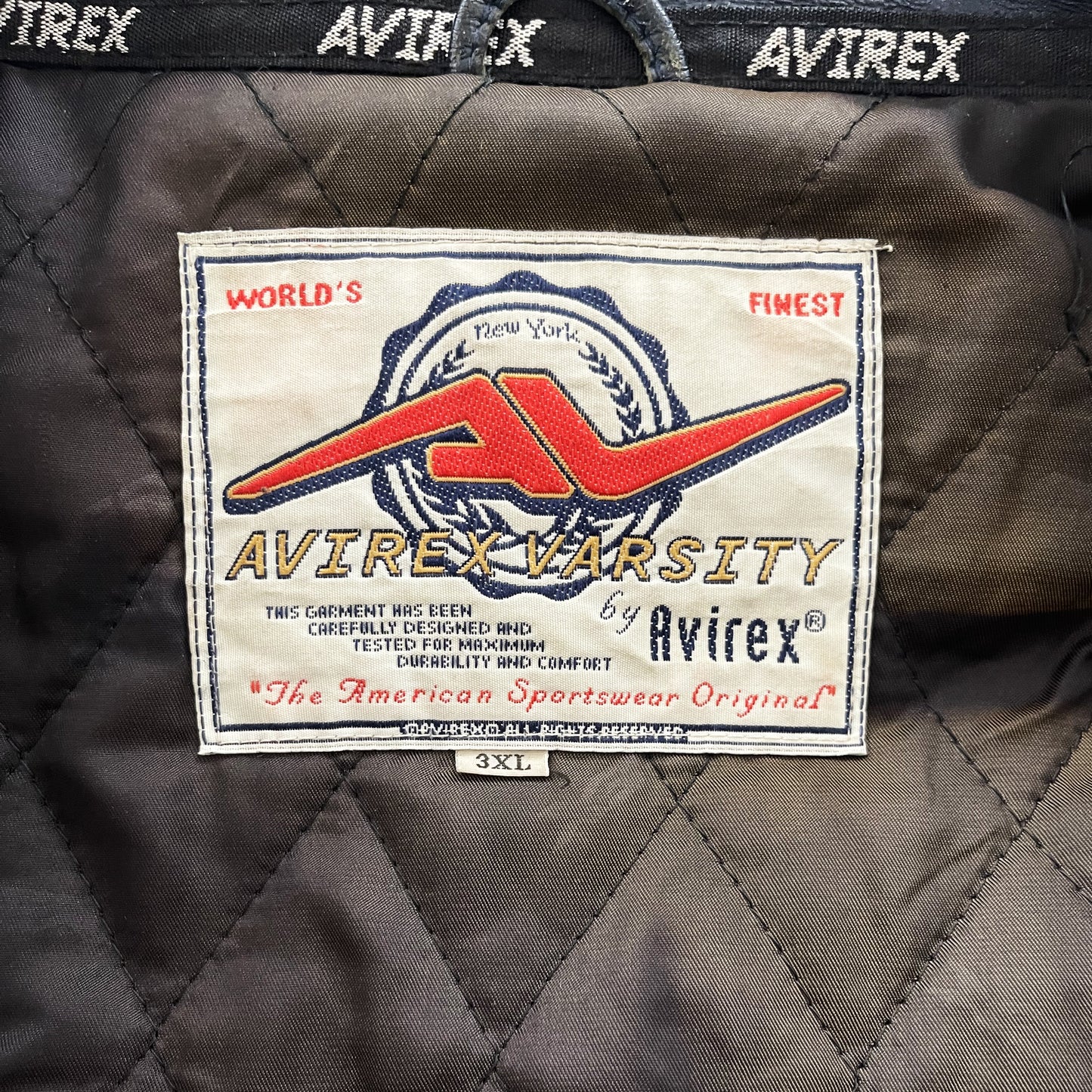 Avirex Leather Varsity Jacket - 3XL