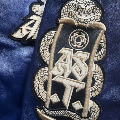 Avirex 'Speed Tiger' Leather Varsity Jacket - XXL