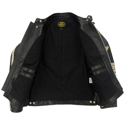 Vanson Leathers x Yellow Corn Motorcycle Racer Jacket - L
