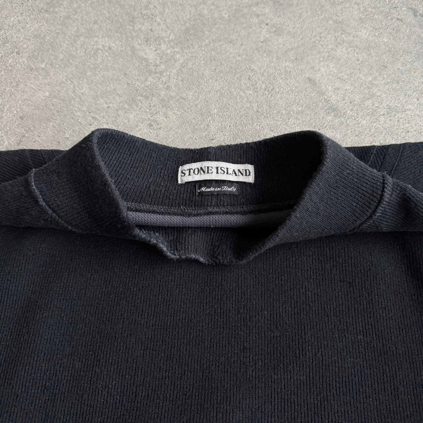 Stone Island RARE A/W 1998 heavyweight mock neck knitted jumper (XL)
