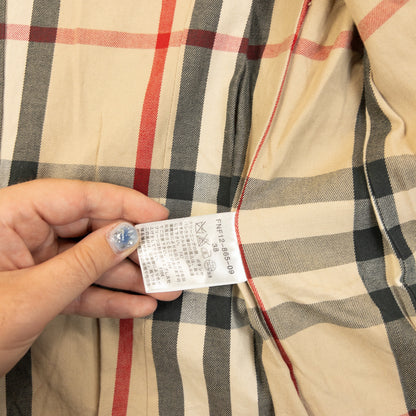 Vintage 2000s Burberry Nova Check Lined Belt Waist Jacket Womens Size S | Small, Beige