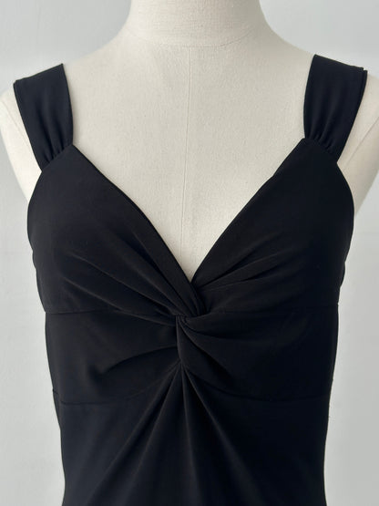 USA Vintage 2000s Twist Front Sleeveless Fitted Top - S