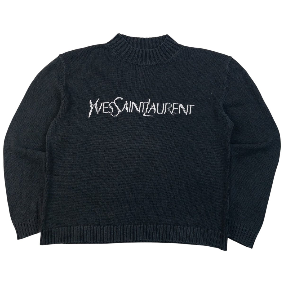 Vintage 2000s YSL Yves Saint Laurent Knit Jumper Size XL | XL, Black