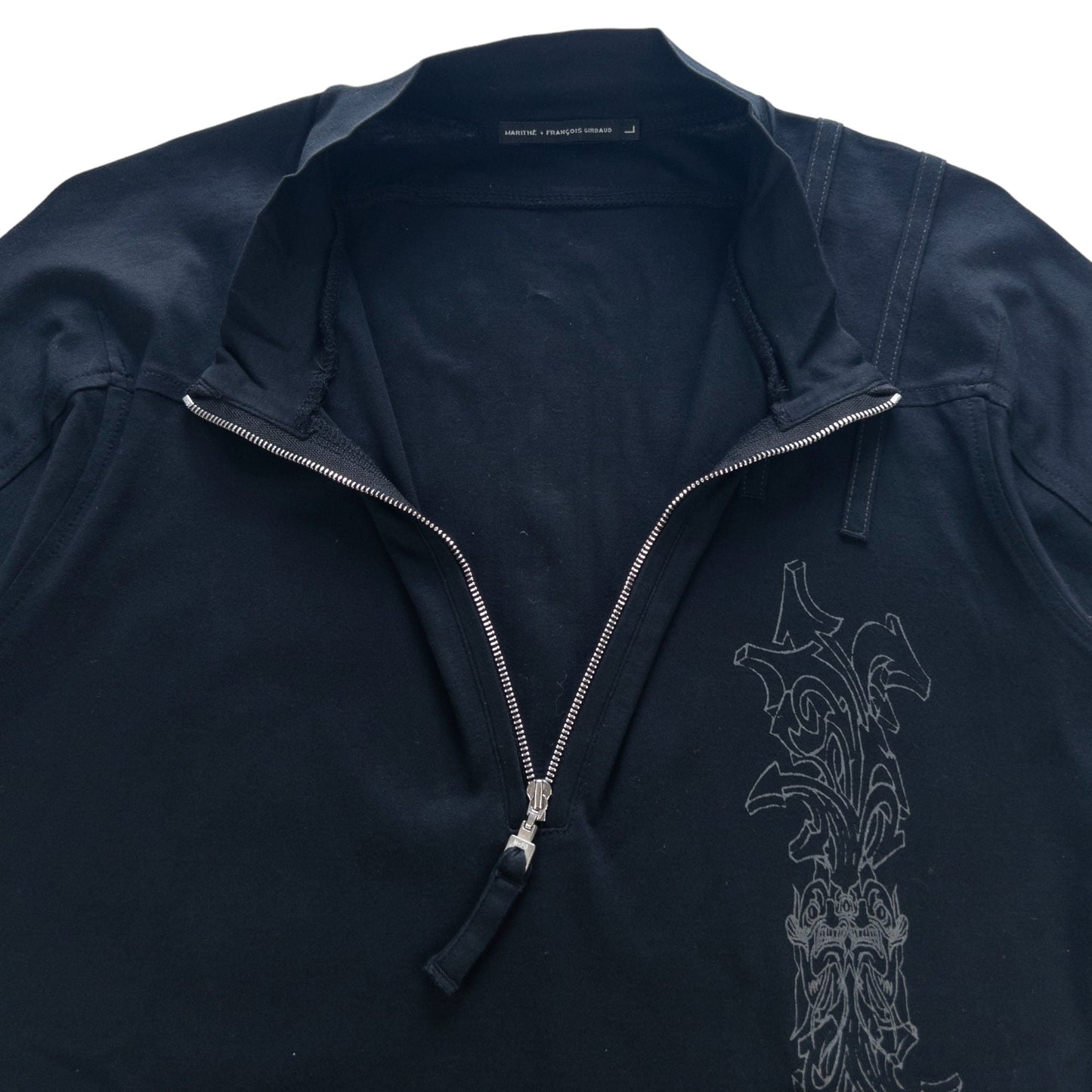 Vintage Marithe + Francois Girbaud Zip Up T Shirt Size M