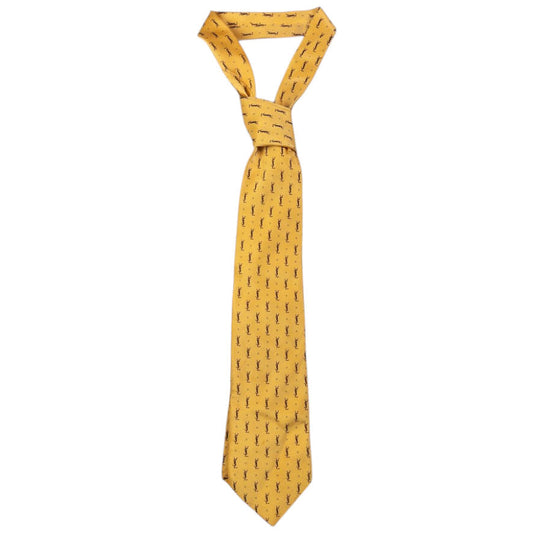 Vintage YSL Yves Saint Laurent Monogram Silk Tie