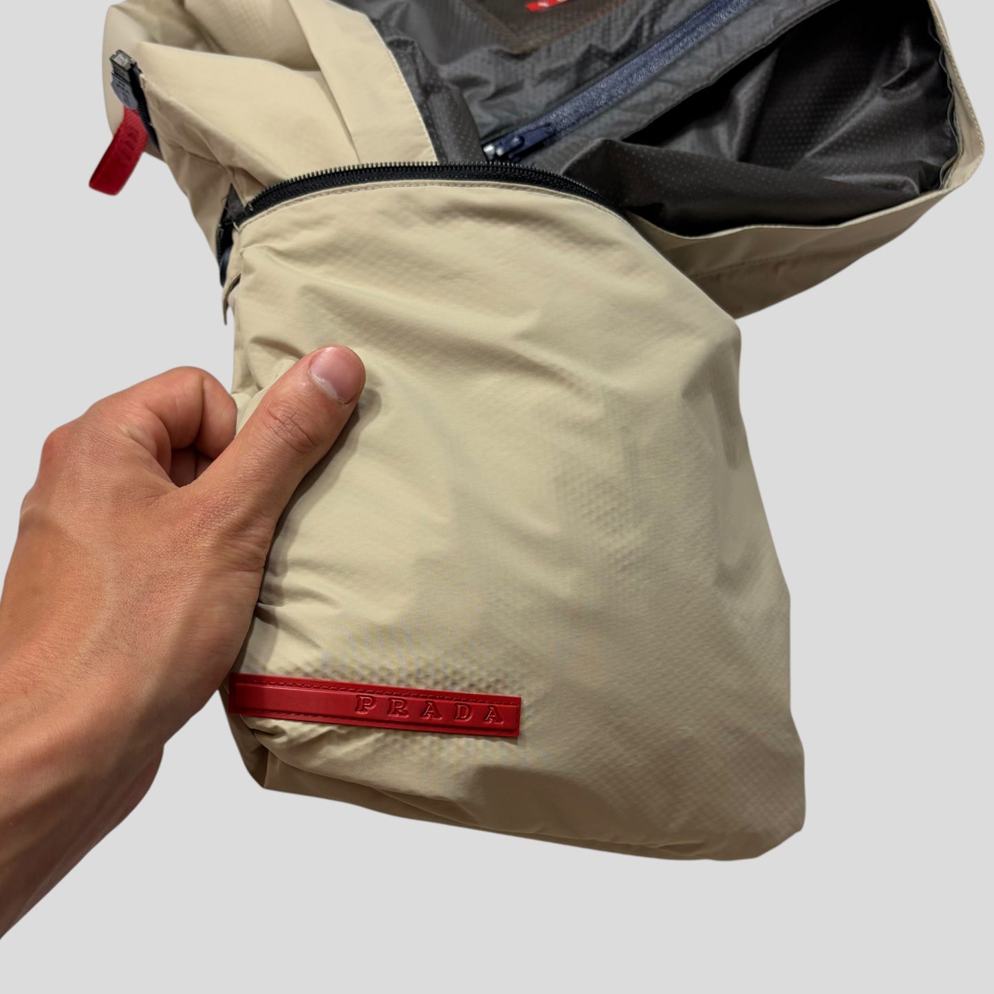 Prada Sport AW00 Goretex Backpack Strap Packable Bag Jacket - M/L | O/S, Red