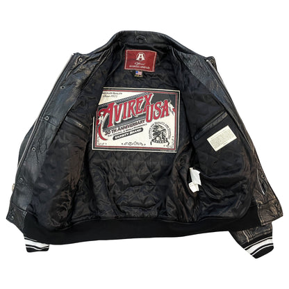 Avirex 30th Anniversary Leather Varsity Jacket - L