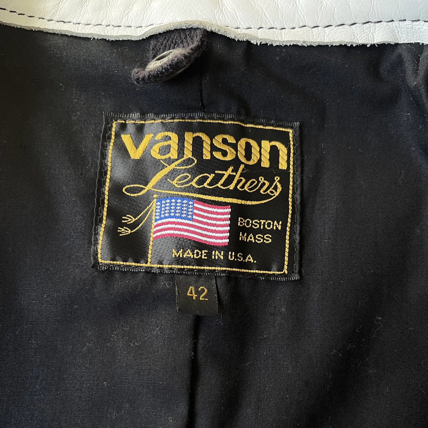 Vanson Leathers 'One Star' Motorcycle Racing Jacket - M