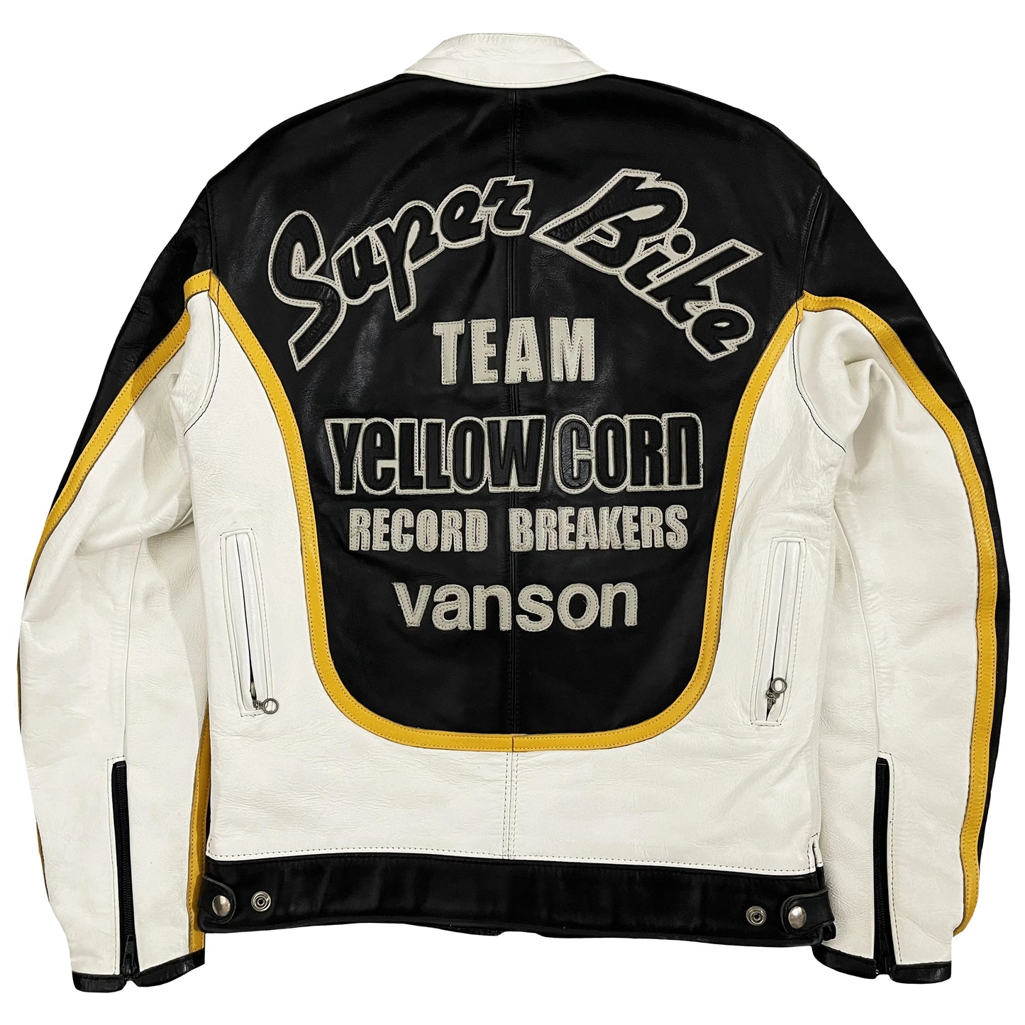 Vanson Leathers x Yellow Corn Motorcycle Racer Jacket - M