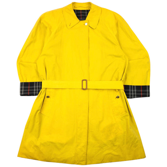 Vintage 90s Burberry Nova Check Lined Belt Waist Trench Jacket Womens Size XL | XL, Navy