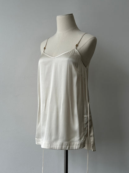 DKNY 2000s Satin Tie Belt Sleeveless Top - S