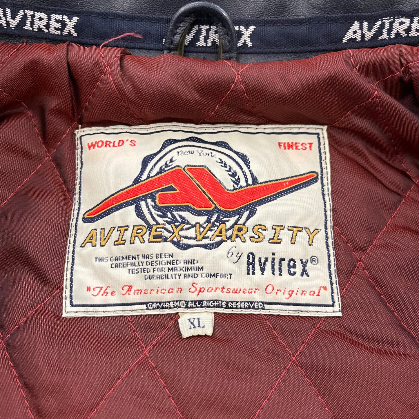 Avirex New York Leather Varsity Jacket - XL