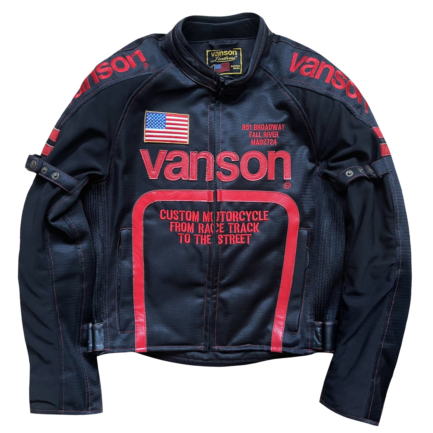 Vanson Leathers Motorcycle Mesh Racing Jacket - S