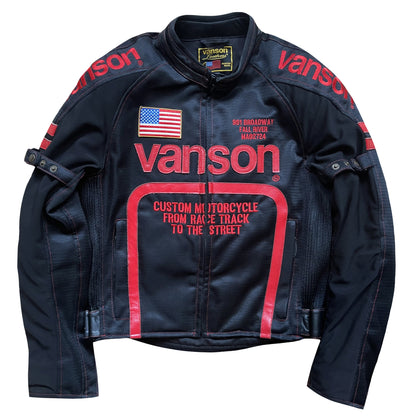 Vanson Leathers Motorcycle Mesh Racing Jacket - S