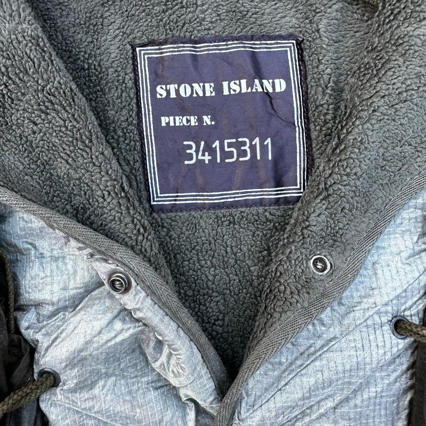 A/W1995 Charcoal Raso Gommato Dual Layer Multi Pocket Jacket