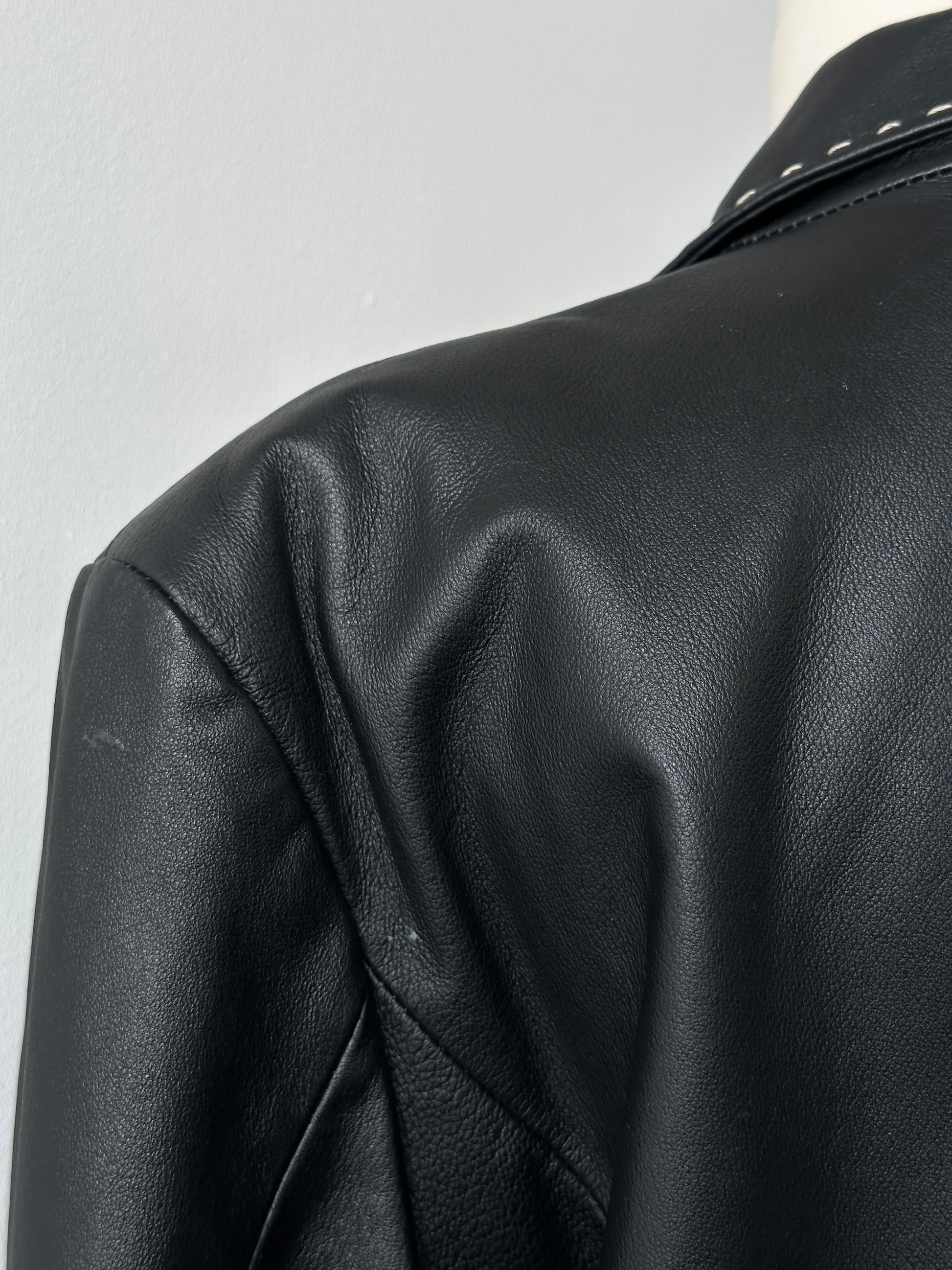 Vintage 2000s Leather Single Breasted Trench - XL