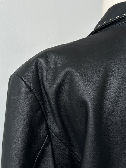 Vintage 2000s Leather Single Breasted Trench - XL