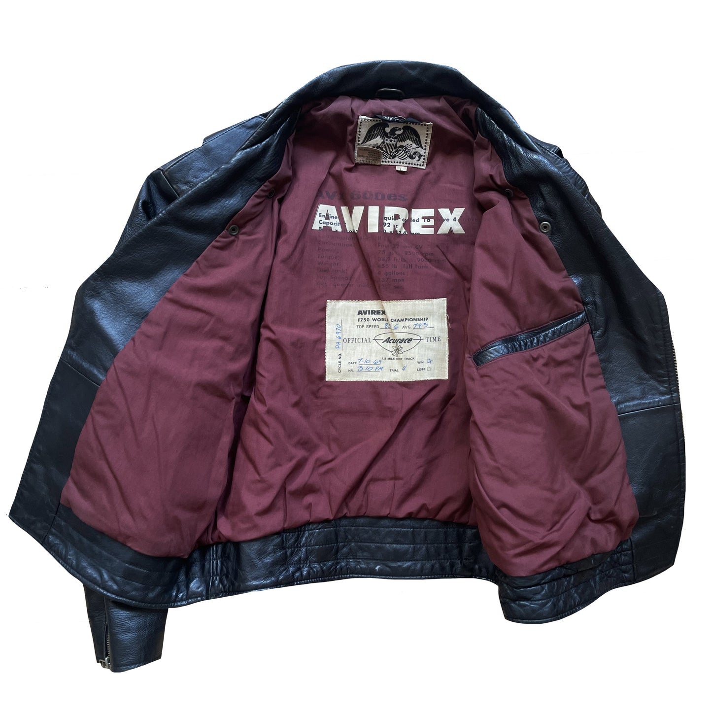 Avirex Daytona Leather Biker Jacket - L