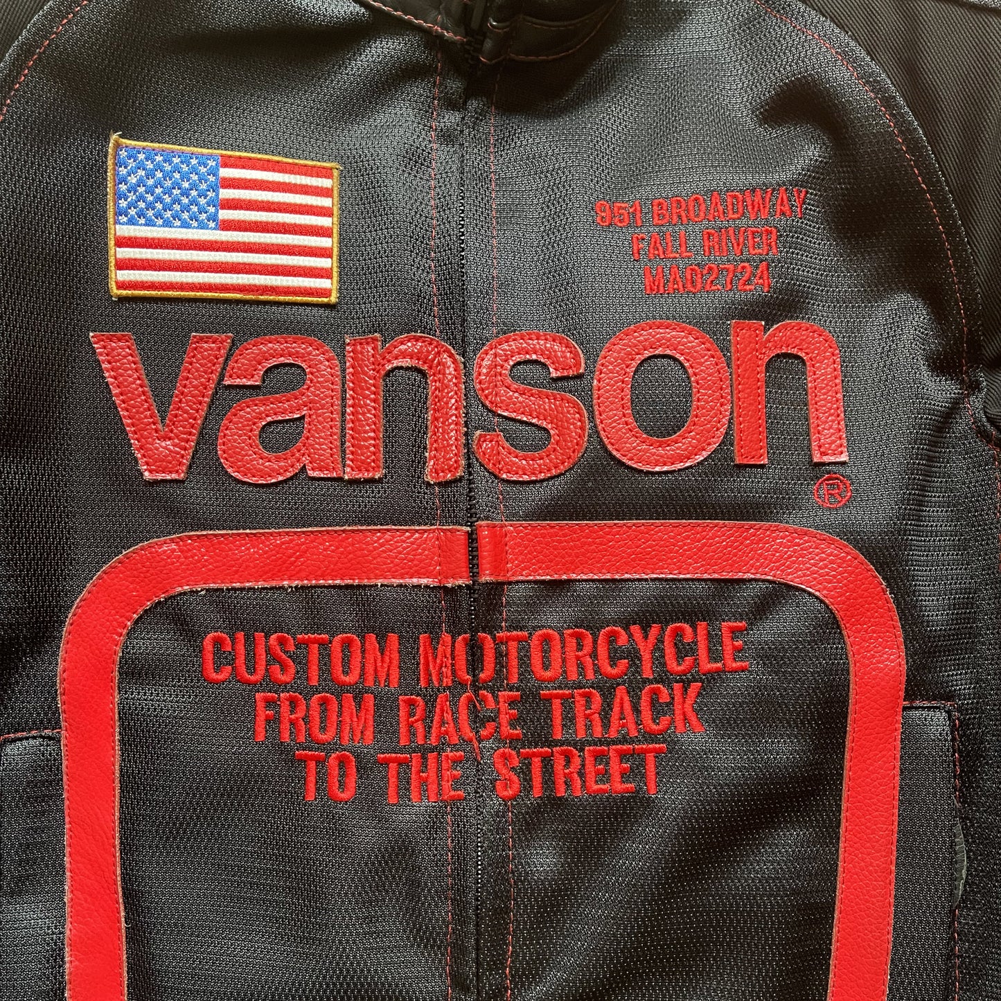 Vanson Leathers Motorcycle Mesh Racing Jacket - S