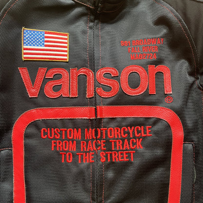 Vanson Leathers Motorcycle Mesh Racing Jacket - S