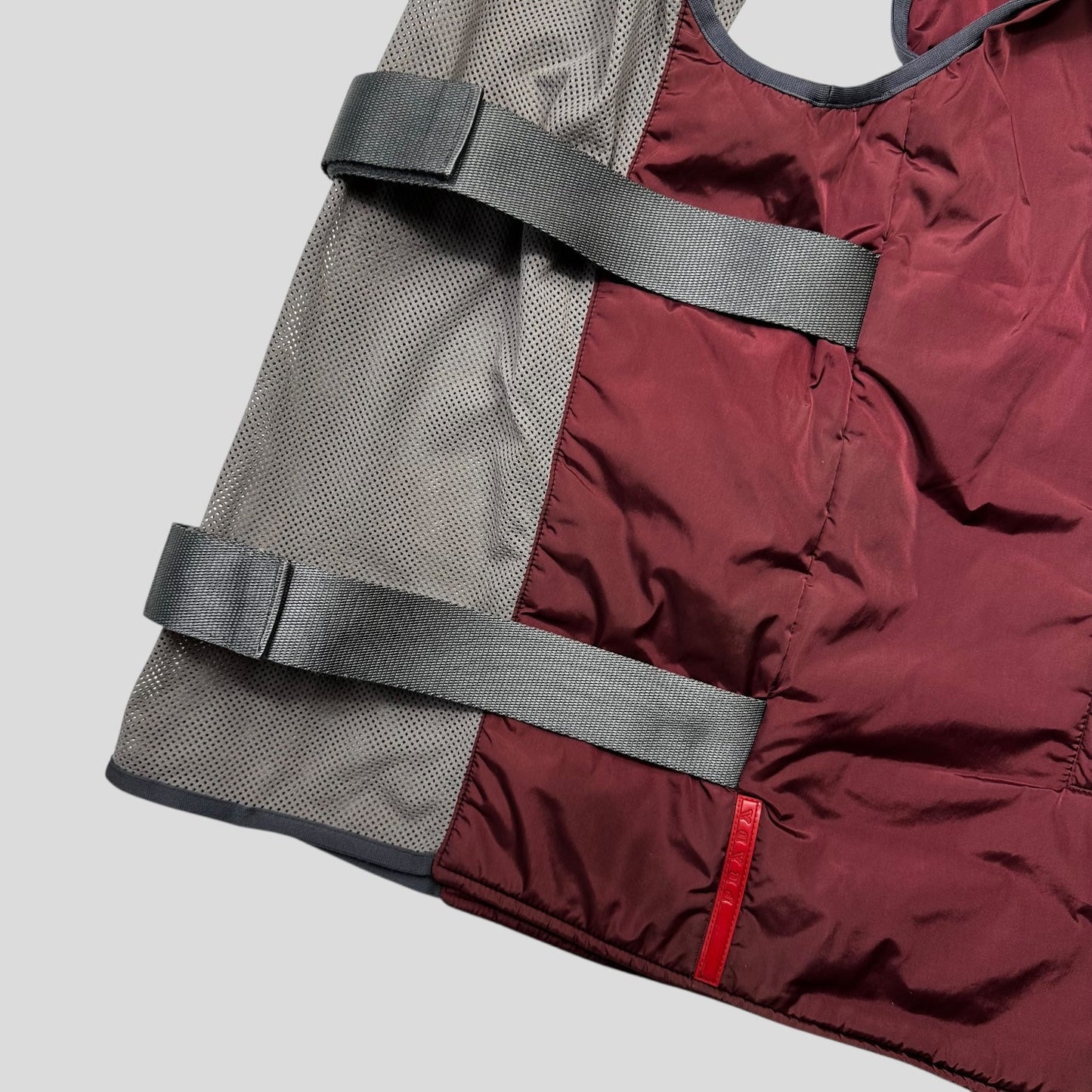 Prada Sport 1999 Nylon Bondage Mesh Padded Gilet - IT48 (S/M) | Default Title, Multicoloured
