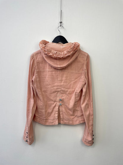 C.P. Company Donna Cropped Detachable-Hood Jacket | Medium, Pink