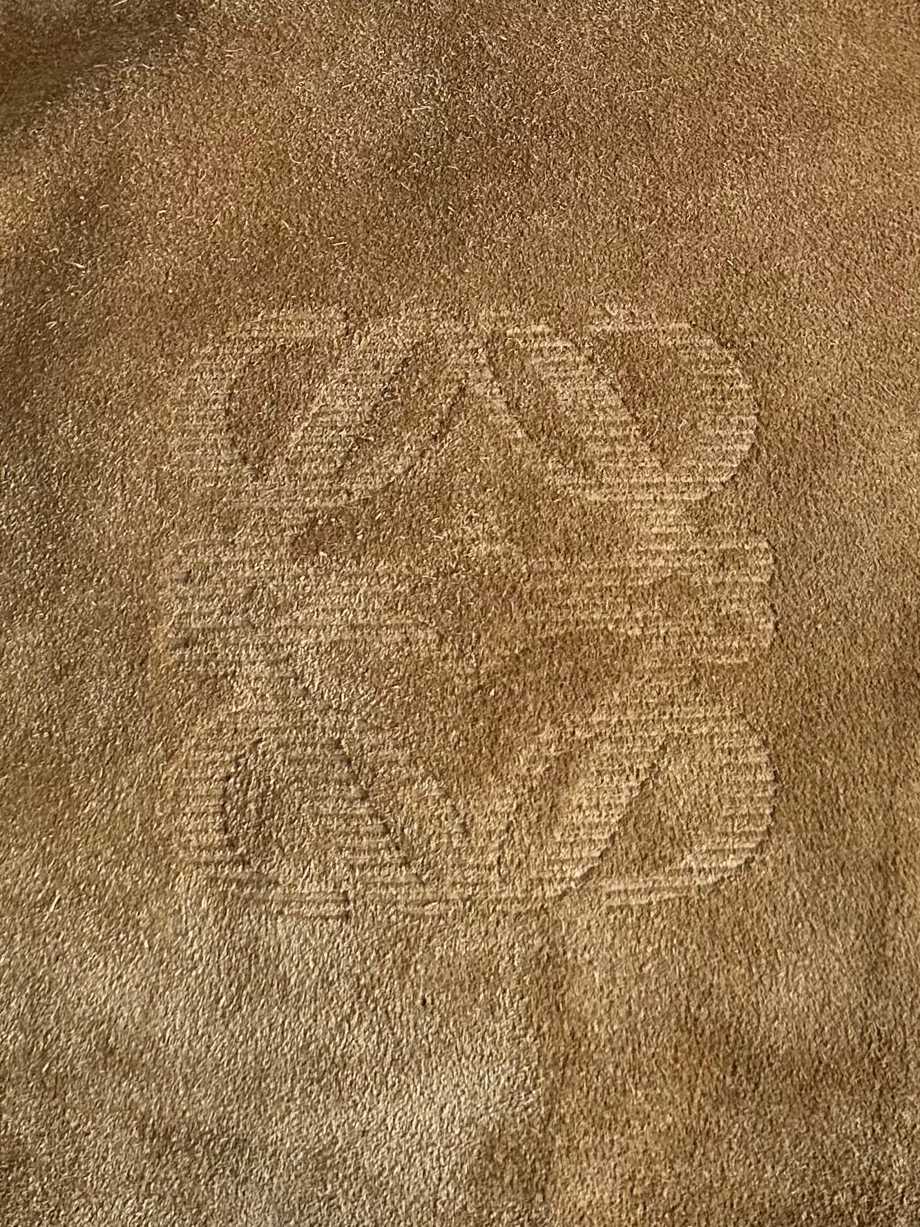 Loewe 1990s Suede Anagram Crossbody Bag