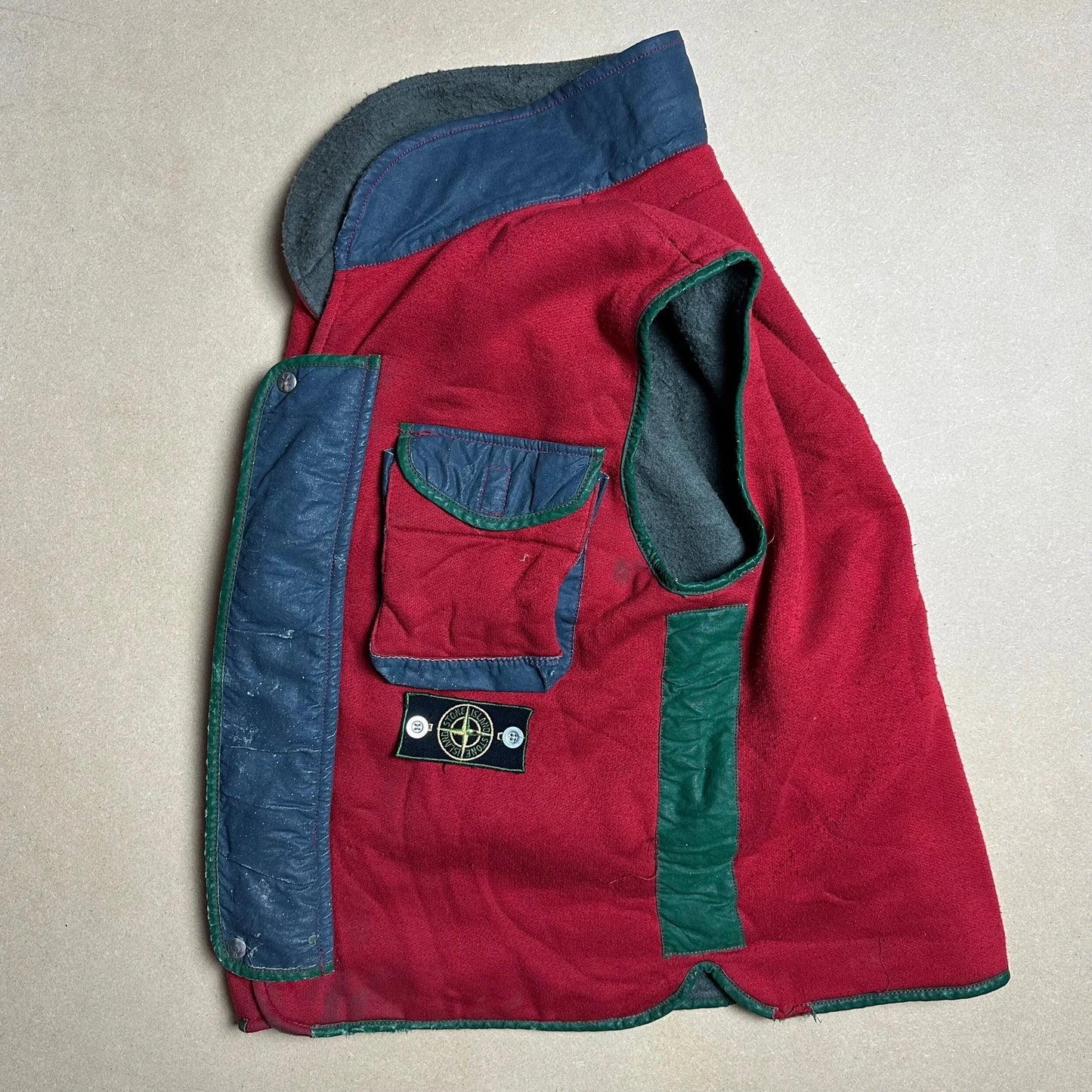 A/W 1983 American Red Fleece Cotton / Tela Stella Double Cargo Pocket Gilet