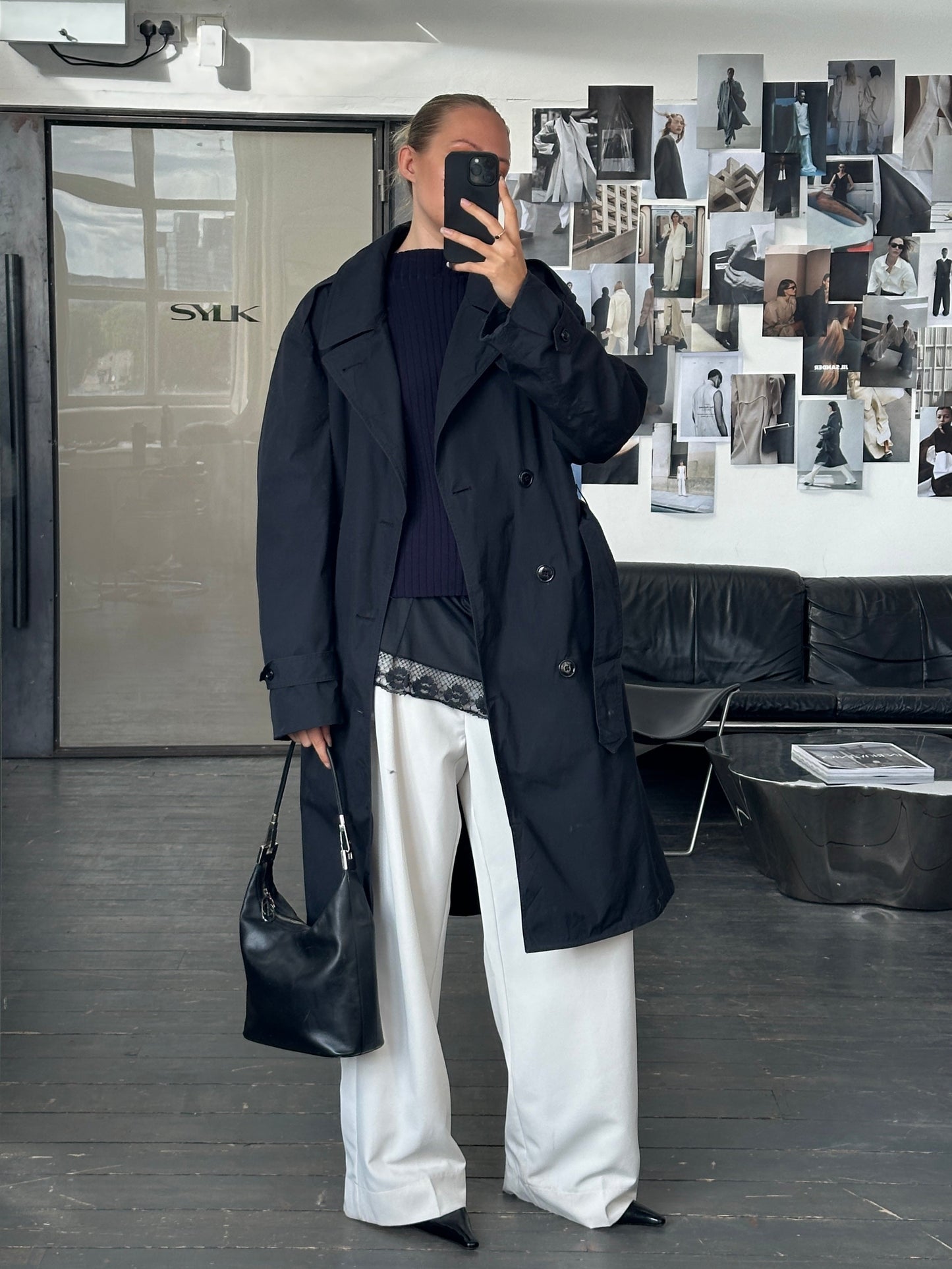 USA Vintage 1996 Cotton Double Breasted Belted Trench Coat - L/XL