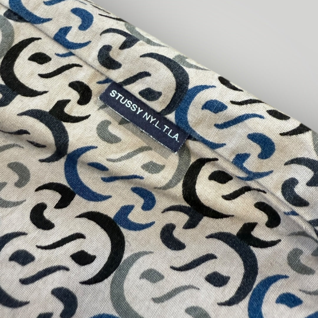 Stüssy NYLTA Early 2000's Monogram S Short Sleeve Shirt L