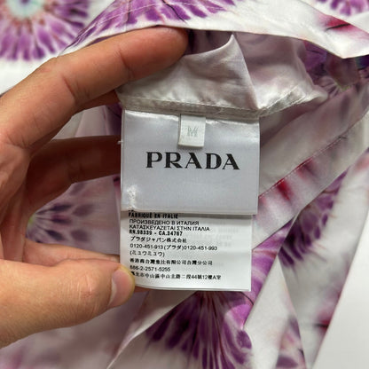 Prada SS19 Kaleidoscope Tie-Dye Boxy Cuban Shirt - M/L | Medium, Multicoloured