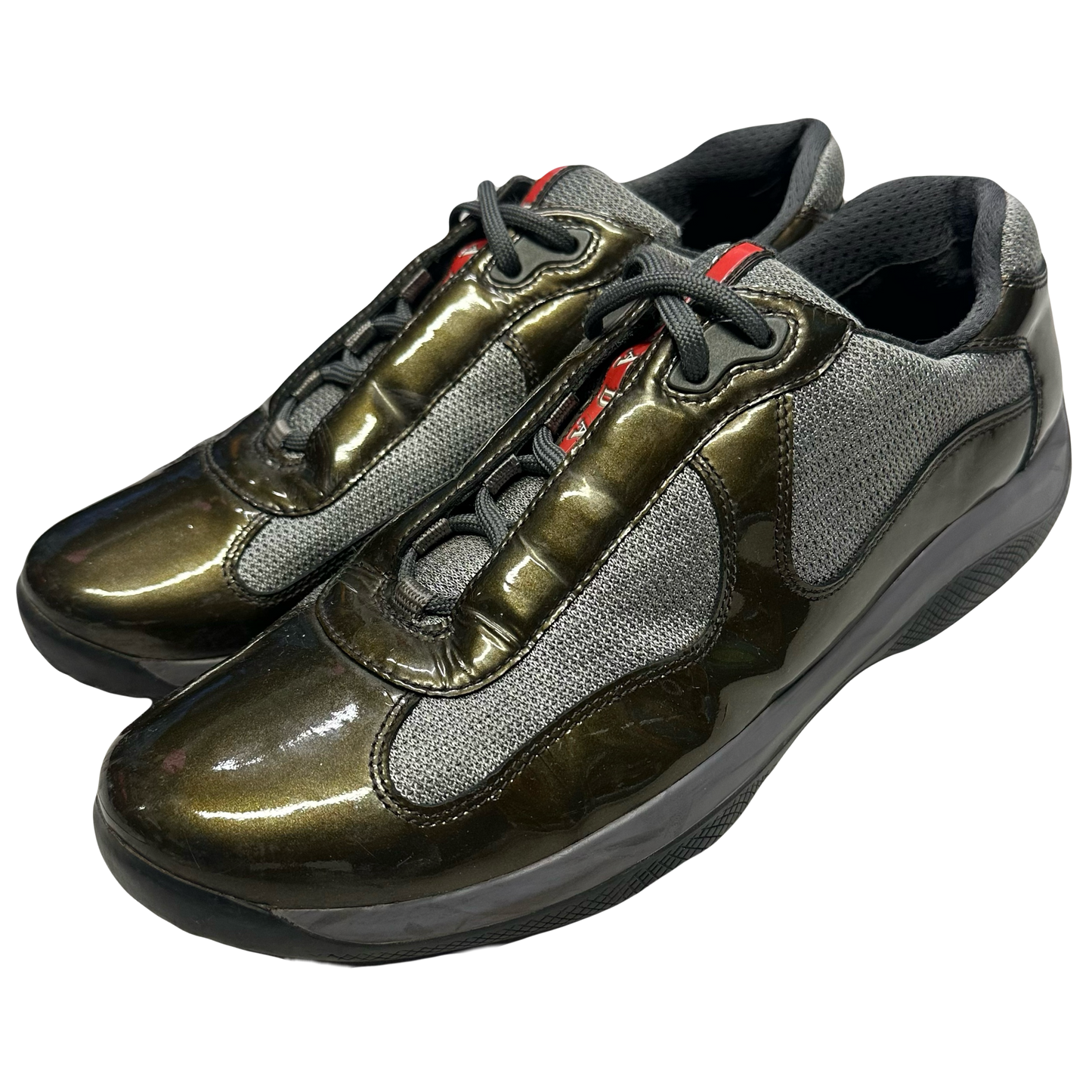 Prada America’s Cup Sneakers In Dark Olive ( 9UK/10US )